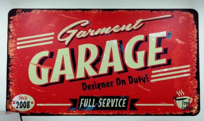 Garment Garage Sign